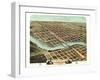 1869, Kankakee Bird's Eye View, Illinois, United States-null-Framed Giclee Print