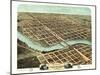 1869, Kankakee Bird's Eye View, Illinois, United States-null-Mounted Giclee Print