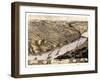 1869, Kansas City Bird's Eye View, Missouri, United States-null-Framed Giclee Print