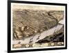1869, Kansas City Bird's Eye View, Missouri, United States-null-Framed Giclee Print