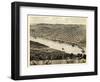 1869, Leavenworth Bird's Eye View, Kansas, United States-null-Framed Giclee Print