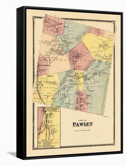 1869, Pawlet Town, Pawlet West, Vermont, United States-null-Framed Stretched Canvas