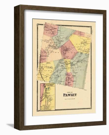 1869, Pawlet Town, Pawlet West, Vermont, United States-null-Framed Giclee Print