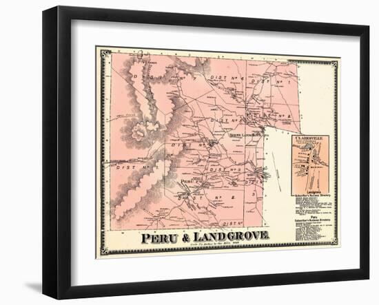 1869, Peru & Landgrove, Vermont, United States-null-Framed Giclee Print