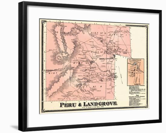 1869, Peru & Landgrove, Vermont, United States-null-Framed Giclee Print