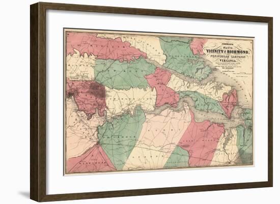 1869, Richmond Vicinity and Peninsular Campaign, Virginia, United States-null-Framed Giclee Print