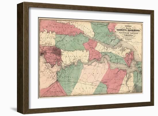 1869, Richmond Vicinity and Peninsular Campaign, Virginia, United States-null-Framed Giclee Print