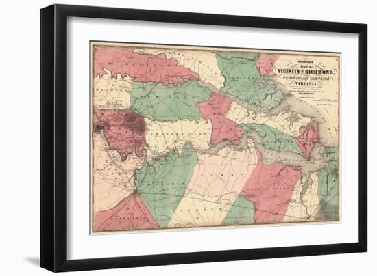 1869, Richmond Vicinity and Peninsular Campaign, Virginia, United States-null-Framed Giclee Print