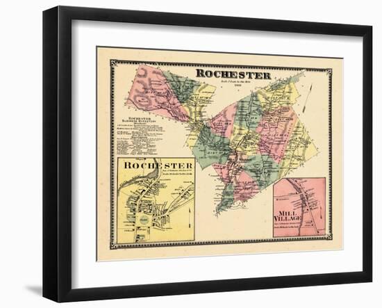 1869, Rochester, Rochester Town, Mill Village, Vermont, United States-null-Framed Giclee Print