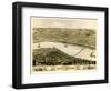 1869, Saint Charles Bird's Eye View, Missouri, United States-null-Framed Giclee Print