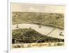 1869, Saint Charles Bird's Eye View, Missouri, United States-null-Framed Giclee Print