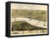 1869, Saint Charles Bird's Eye View, Missouri, United States-null-Framed Stretched Canvas