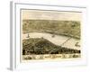 1869, Saint Charles Bird's Eye View, Missouri, United States-null-Framed Giclee Print