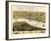 1869, Saint Charles Bird's Eye View, Missouri, United States-null-Framed Giclee Print