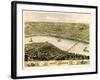 1869, Saint Charles Bird's Eye View, Missouri, United States-null-Framed Giclee Print