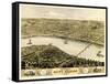 1869, Saint Charles Bird's Eye View, Missouri, United States-null-Framed Stretched Canvas