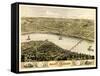 1869, Saint Charles Bird's Eye View, Missouri, United States-null-Framed Stretched Canvas