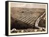 1869, Topeka Bird's Eye View, Kansas, United States-null-Framed Stretched Canvas