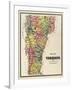 1869, Vermont Map, Vermont, United States-null-Framed Giclee Print