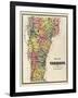 1869, Vermont Map, Vermont, United States-null-Framed Giclee Print