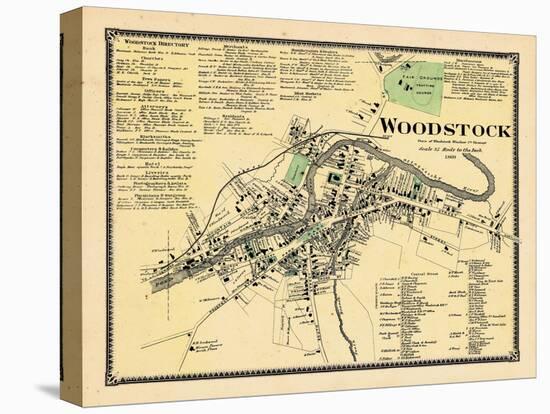 1869, Woodstock Town, Vermont, United States-null-Stretched Canvas