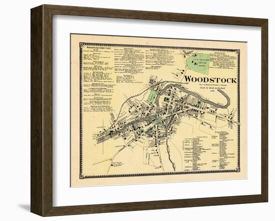 1869, Woodstock Town, Vermont, United States-null-Framed Giclee Print