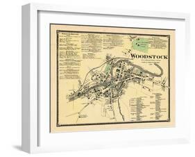 1869, Woodstock Town, Vermont, United States-null-Framed Giclee Print