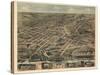 1870, Akron Bird's Eye View, Ohio, United States-null-Stretched Canvas