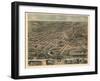 1870, Akron Bird's Eye View, Ohio, United States-null-Framed Giclee Print