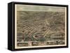 1870, Akron Bird's Eye View, Ohio, United States-null-Framed Stretched Canvas