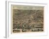 1870, Akron Bird's Eye View, Ohio, United States-null-Framed Giclee Print