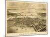 1870, Boston Bird's Eye View on July 4th, Massachusetts, United States-null-Mounted Giclee Print