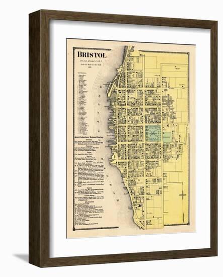 1870, Bristol Town, Rhode Island, United States-null-Framed Giclee Print