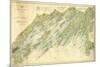 1870, Casco Bay Chart, Maine, Maine, United States-null-Mounted Giclee Print