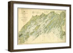 1870, Casco Bay Chart, Maine, Maine, United States-null-Framed Giclee Print