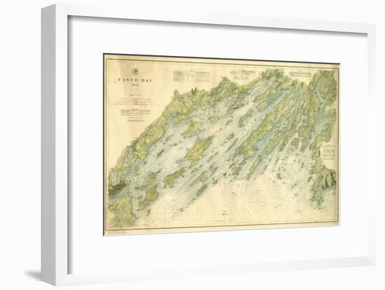 1870, Casco Bay Chart, Maine, Maine, United States-null-Framed Giclee Print