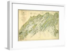 1870, Casco Bay Chart, Maine, Maine, United States-null-Framed Giclee Print