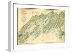 1870, Casco Bay Chart, Maine, Maine, United States-null-Framed Giclee Print