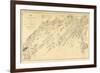 1870, Casco Bay Chart Maine, Maine, United States-null-Framed Giclee Print