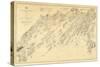 1870, Casco Bay Chart Maine, Maine, United States-null-Stretched Canvas