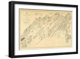 1870, Casco Bay Chart Maine, Maine, United States-null-Framed Giclee Print