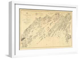 1870, Casco Bay Chart Maine, Maine, United States-null-Framed Giclee Print