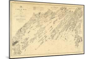 1870, Casco Bay Chart Maine, Maine, United States-null-Mounted Giclee Print