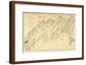 1870, Casco Bay Chart Maine, Maine, United States-null-Framed Giclee Print