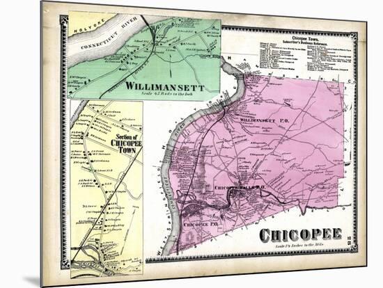 1870, Chicopee, Willimansett, Chicopee Town, Massachusetts, United States-null-Mounted Giclee Print