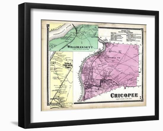1870, Chicopee, Willimansett, Chicopee Town, Massachusetts, United States-null-Framed Giclee Print