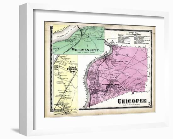 1870, Chicopee, Willimansett, Chicopee Town, Massachusetts, United States-null-Framed Giclee Print