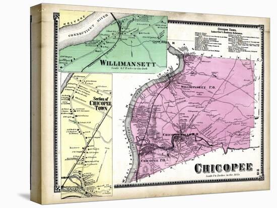 1870, Chicopee, Willimansett, Chicopee Town, Massachusetts, United States-null-Stretched Canvas