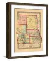 1870, Colorado, Kansas, Montana, Nebraska, North Dakota, South Dakota, Wyoming-null-Framed Giclee Print