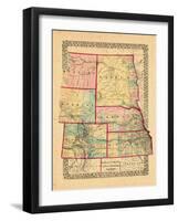 1870, Colorado, Kansas, Montana, Nebraska, North Dakota, South Dakota, Wyoming-null-Framed Giclee Print